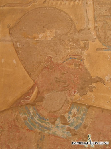 Kopf des Amenhotep III in seiner Kapelle von El-Kab